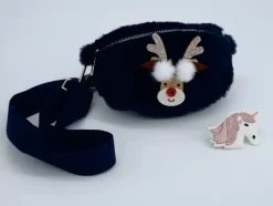 Kisme Taschen Und Körbe>Seitentasche Plüsch blau Rentier/Einhorn