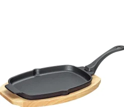 Küchenprofi Pfannen Guß Und Schmiedeeisen>Servierpfanne oval mit abnehmbarem Griff