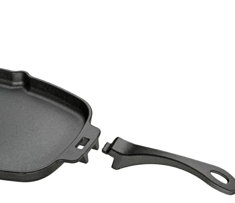 Küchenprofi Pfannen Guß Und Schmiedeeisen>Servierpfanne oval mit abnehmbarem Griff