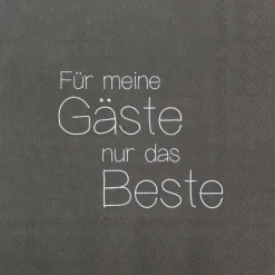 Räder Servietten|Servietten Und Serviettenringe>Serviette „Für meine Gäste nur das Beste", 33X33