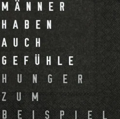 Räder Servietten|Servietten Und Serviettenringe>Serviette „Männer haben auch Gefühle", 33x33cm