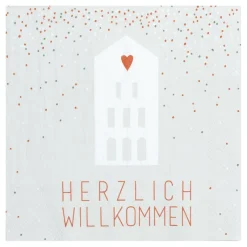 Räder Servietten|Servietten Und Serviettenringe>Serviette „Herzlich Willkommen", 33x33cm