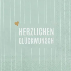 Räder Servietten Und Serviettenringe|Servietten>Serviette „Herzlichen Glückwunsch", 33X33 cm