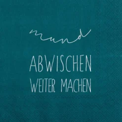 Räder Servietten Und Serviettenringe|Servietten>Serviette „Mund abwischen weiter machen", 33X33 c