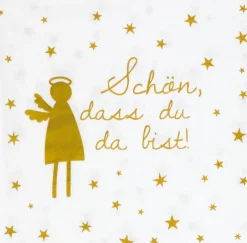 Räder Servietten|Servietten Und Serviettenringe>Serviette „Schön dass du da bist", 33x33cm