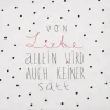 Räder Servietten Und Serviettenringe|Servietten>Serviette „Von Liebe allein wird auch...", 33x33cm