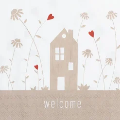 Räder Servietten|Servietten Und Serviettenringe>Serviette „Welcome", 33x33cm