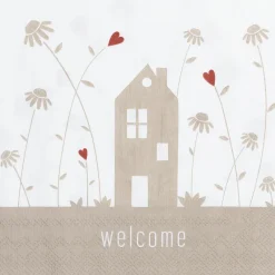 Räder Servietten|Servietten Und Serviettenringe>Serviette „Welcome", 33x33cm