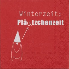 Räder Servietten Und Serviettenringe|Servietten>Serviette „Winterzeit:Pläutzchenzeit", 33x33cm