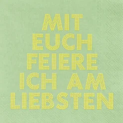 Räder Servietten|Servietten Und Serviettenringe>Serviette 33x33cm Mit Euch Feiere Ich Am ...