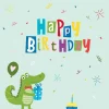 ppd Servietten Und Serviettenringe|Servietten>Servietten 33x33cm Croco Birthday