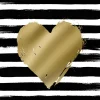 ppd Servietten Und Serviettenringe|Servietten>Servietten 33x33cm Heart & Stripes black/gold