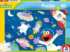 Schmidt Spiele Kinderpuzzle>Sesamstraße: Im Weltall - Puzzle 60 Teile