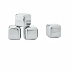 Blomus Edelstahl Und Kunststoff>Set 4 Eiswürfel Lounge poliert