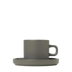 Blomus Farbe>Set 2 Kaffeetassen -PILAR- Pewter, 200 ml