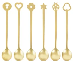 Sambonet Edelstahl Und Kunststoff>Set 6 Partylöffel Living Antique Portafort./PVD Go