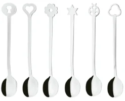 Sambonet Edelstahl Und Kunststoff>Set 6 Partylöffel Living Edelst./NEW PORTAFOR