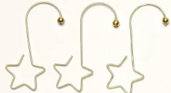Goodz by Inge Baumschmuck Und Zubehör>S-Haken mit Stern 36 Stck gold