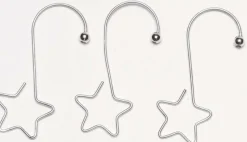 Goodz by Inge Baumschmuck Und Zubehör>S-Haken mit Stern 36 Stck silber
