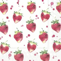 IHR Servietten Und Serviettenringe|Servietten>SOFT STRAWBERRIES Lunch-Servietten L 853600