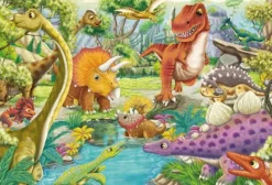 Schmidt Spiele Kinderpuzzle>Spaß mit den Dinosauriern - Puzzle 3x24 Teile