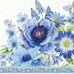 IHR Servietten Und Serviettenringe|Servietten>SPRINGTIME BLUES Light Blue Lunch-Servietten L1066