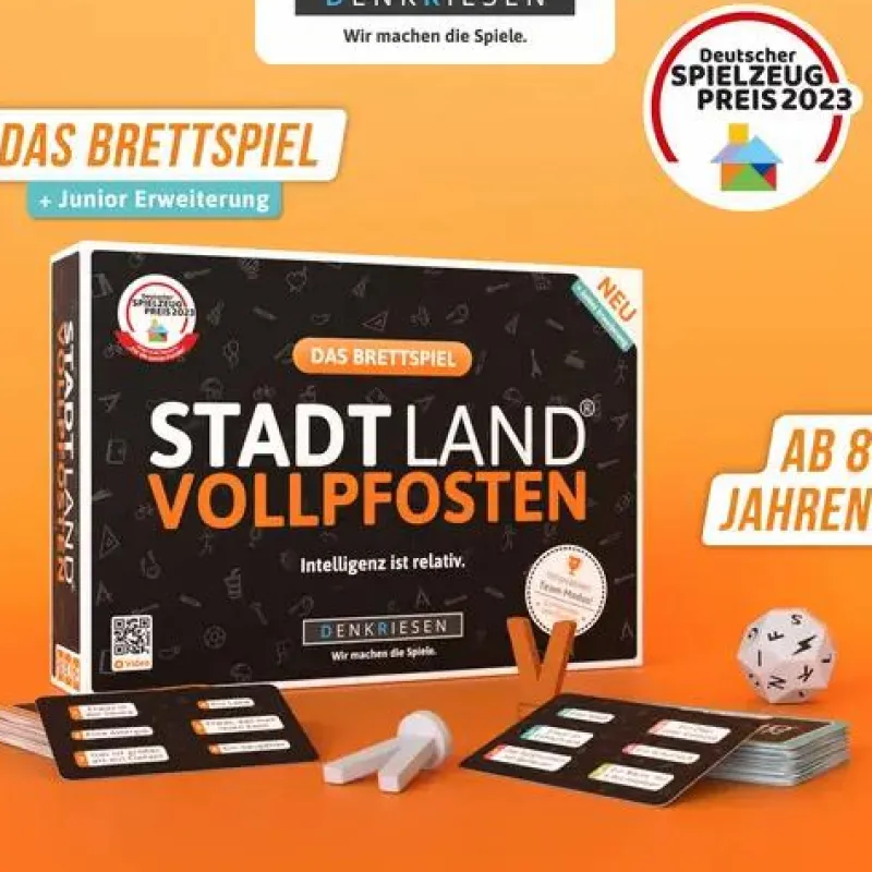 Denkriesen Familien- Und Gesellschaftsspiele>STADT LAND VOLLPFOSTEN® - Das Brettspiel inkl. Jun