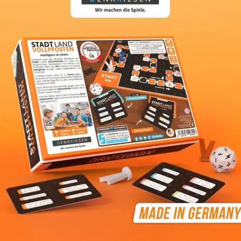Denkriesen Familien- Und Gesellschaftsspiele>STADT LAND VOLLPFOSTEN® - Das Brettspiel inkl. Jun