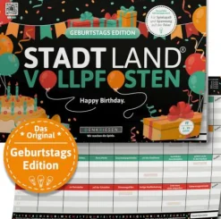 Denkriesen Familien- Und Gesellschaftsspiele>STADT LAND VOLLPFOSTEN® - GEBURTSTAGS EDITION - Ha