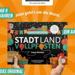 Denkriesen Familien- Und Gesellschaftsspiele>STADT LAND VOLLPFOSTEN® - GEBURTSTAGS EDITION - Ha