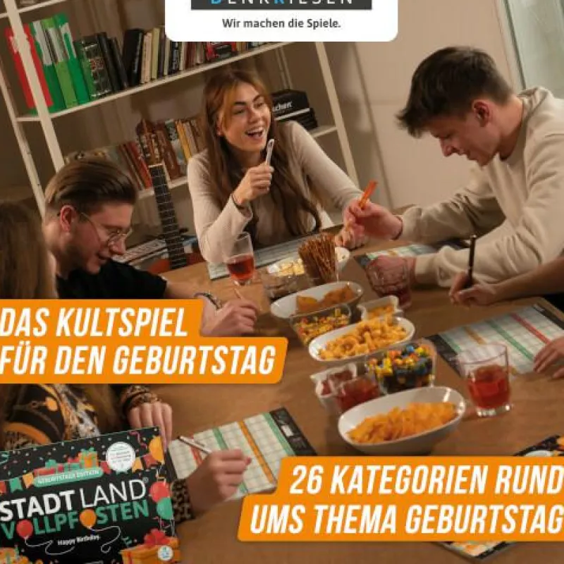 Denkriesen Familien- Und Gesellschaftsspiele>STADT LAND VOLLPFOSTEN® - GEBURTSTAGS EDITION - Ha