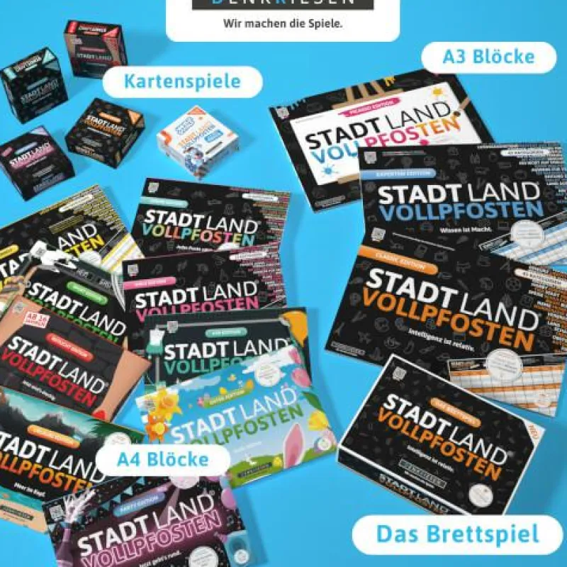 Denkriesen Familien- Und Gesellschaftsspiele>STADT LAND VOLLPFOSTEN® - GEBURTSTAGS EDITION - Ha