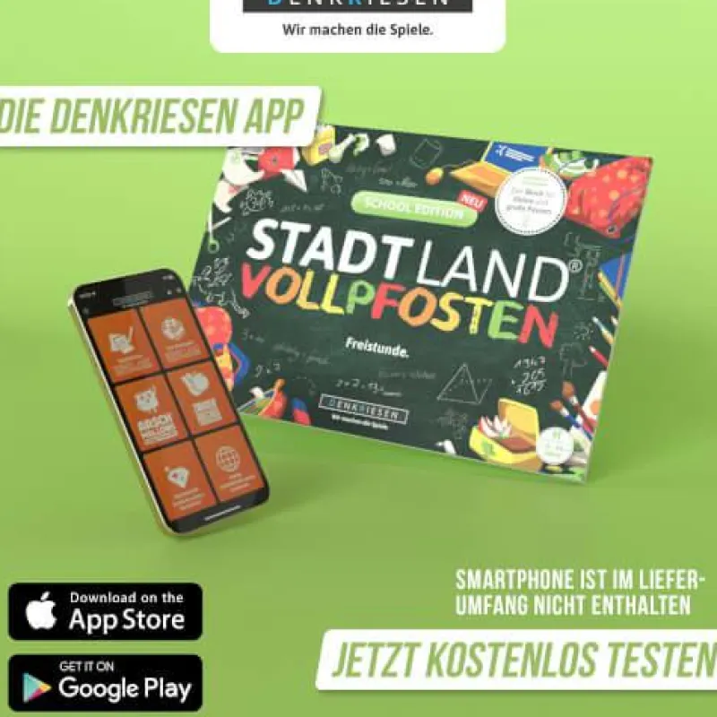 Denkriesen Familien- Und Gesellschaftsspiele>STADT LAND VOLLPFOSTEN® - School Edition - Freistu