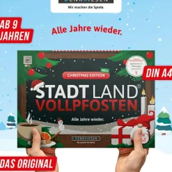 Denkriesen Familien- Und Gesellschaftsspiele>STADT LAND VOLLPFOSTEN® Weihnachtsedition "Alle Ja