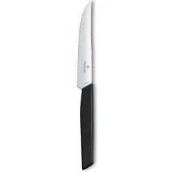 Victorinox Steak- Und Fleischmesser>Steakmesser Wellenschl.12cm schwarz Swiss Modern