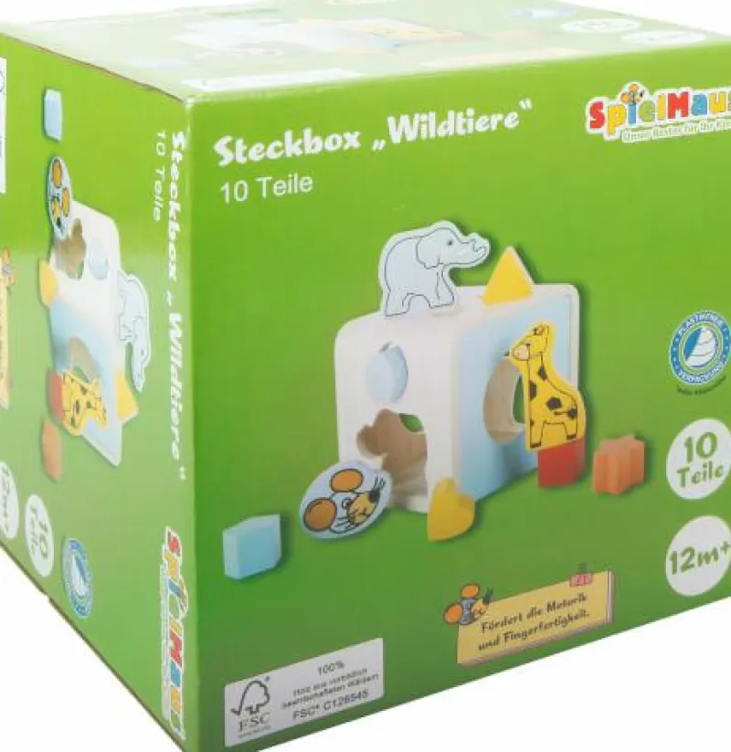 SpielMaus Spielen>Steckbox Wildtiere 9Teile