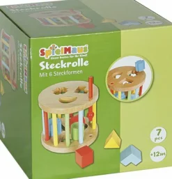 SpielMaus Spielen>Steckkbox, rund 6 Steine