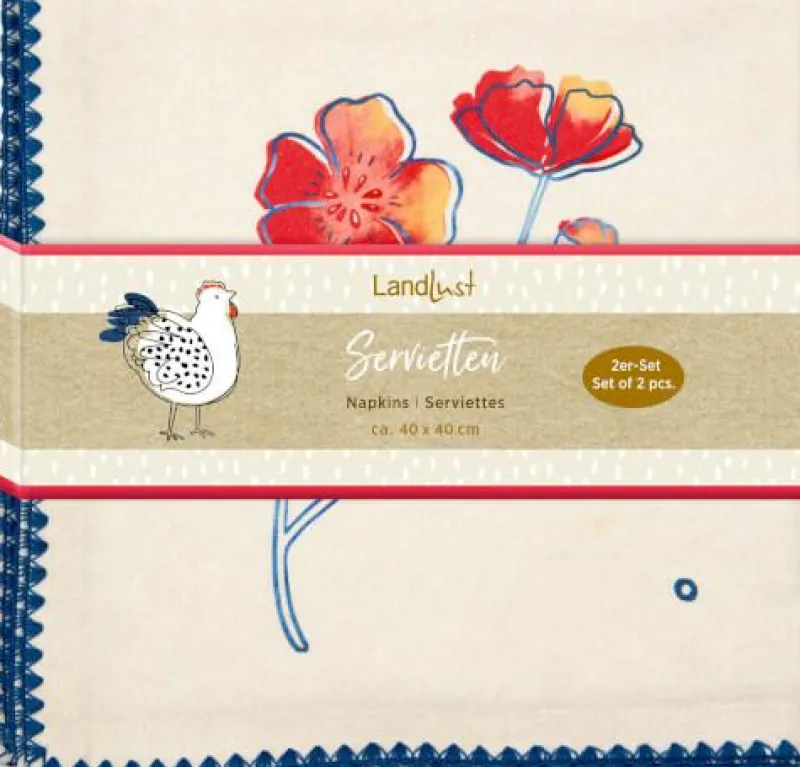 COPPENRATH SPG Servietten|Servietten Und Serviettenringe>Stoff-Servietten Blume 2er Set - LandLust