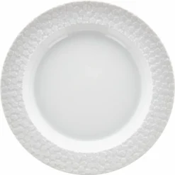 Meissener Porzellan Weiß>Suppenteller 23 cm Royal Blossom Form No 41 Weiss