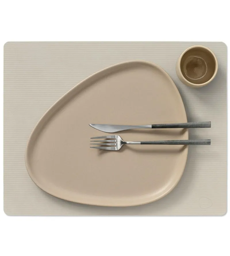 LindDNA Tischdecken, Untersetzer Und Co>Table Mat Square L Corduroy Oyster White