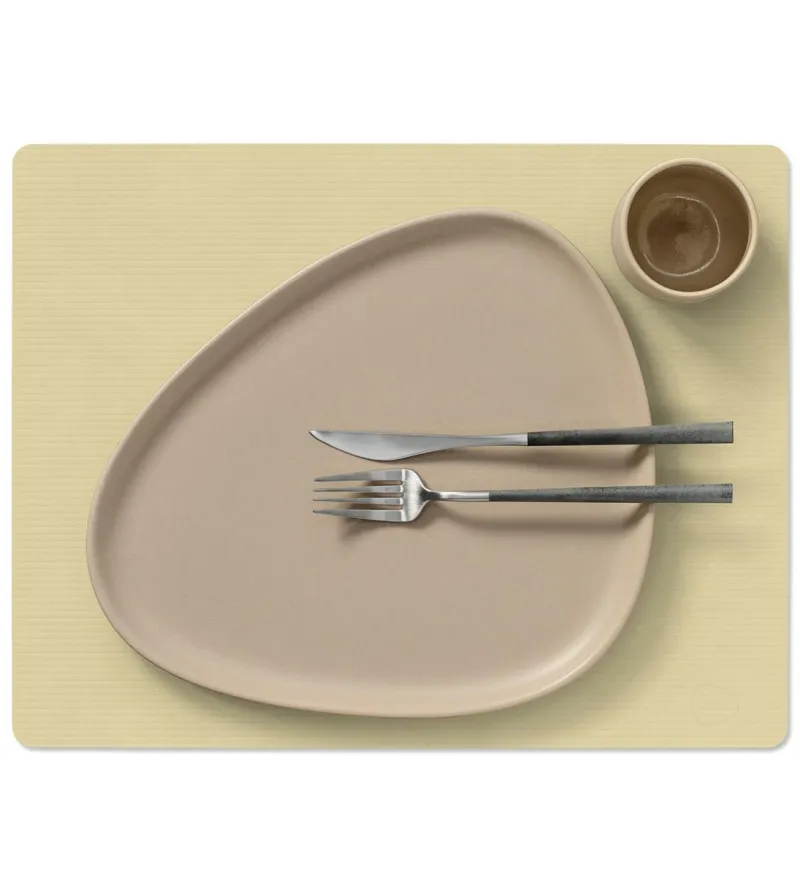 LindDNA Tischdecken, Untersetzer Und Co>Table Mat Square L Corduroy Lemon Sorbet