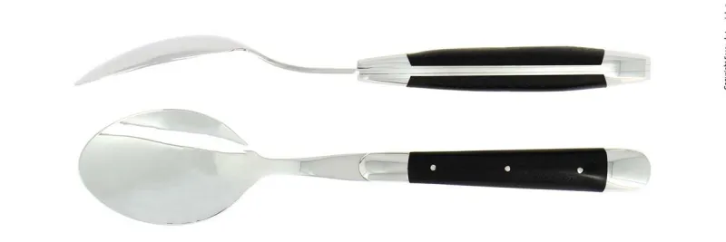 Laguiole Edelstahl Und Kunststoff>Tafellöffel Horn Dunkel glänzend