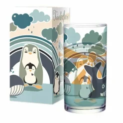 Mauder Verlag Kinder>Tapirella Trinkglas Pinguin Familie