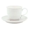 Greengate Weiß>Tasse & Untertasse white Alice