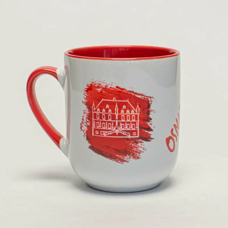 Desvario Henkelbecher>Tasse Curved Osnabrück Rathaus scratch rot