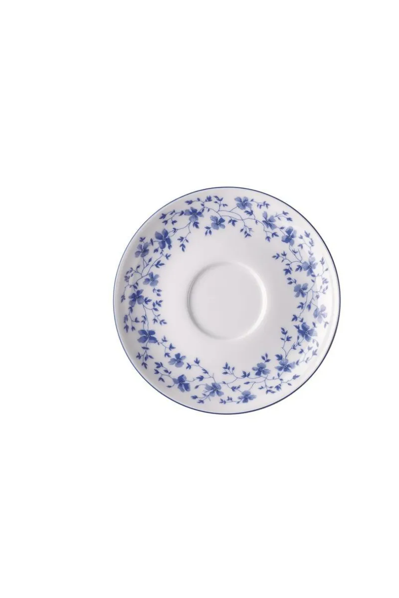 Rosenthal Farbe>Tee-Untertasse, 15 cm, Form 1382 / Blaublüten (Arz