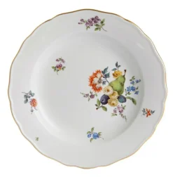 Meissener Porzellan Farbe>Teller 20 cm Frucht- und Blumenmalerei alte Manier