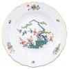 Meissener Porzellan Farbe>Teller 20 cm Indisches Astmuster bunt mit Kupferfa