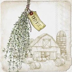 IHR Servietten Und Serviettenringe|Servietten>THYME cream Lunch-Servietten L 945960