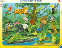 Ravensburger Kleinkindpuzzle|Spielen>Tiere im Regenwald - Rahmenpuzzle 11 Teile